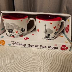 Disney Love Mugs Mickey Mouse And Minnie Mouse Set Of 2 Mugs