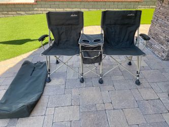 Maccabee Double Folding Camping chairs with Carrying Case