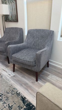 Living spaces modern accent armchair gray