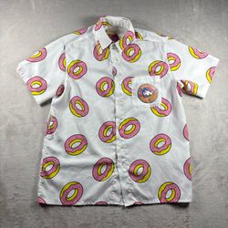 Odd Future Beyond Closet Men’s S White Donut Shirt Button OFWGKTA Rare GOLF #7A