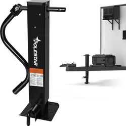 POLESTAR 12000lbs Capacity Heavy-Duty Trailer Jack, Sidewind Square Direct Weld-on Jack, Front Pull Pin with Handle Crank, Adjustable Drop Leg, 26" Tr