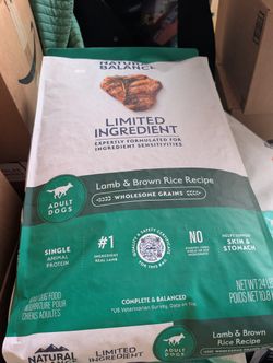 Natural Balance Limited Ingredient Dog Food (24lb Bags) - $40