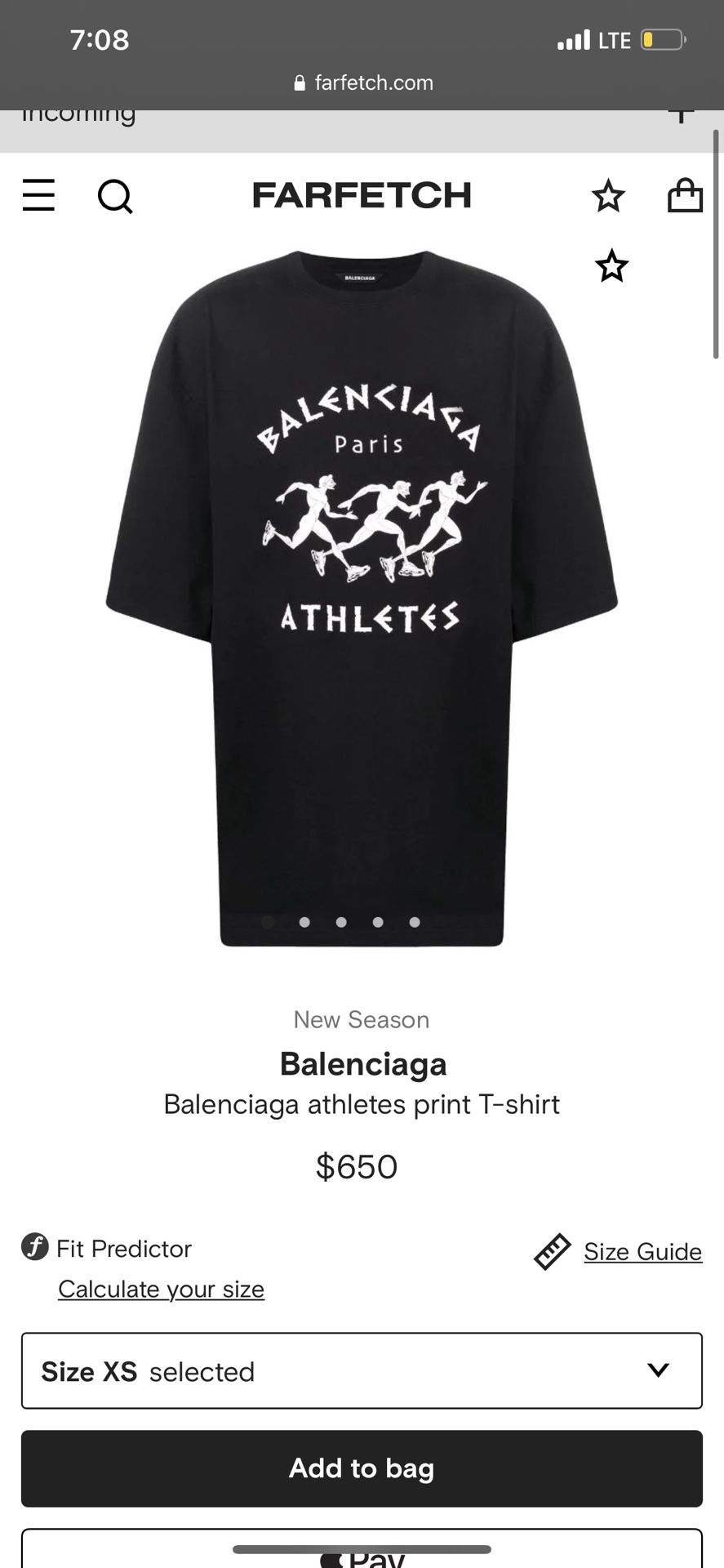 Balenciaga Athletes oversized t shirt XS