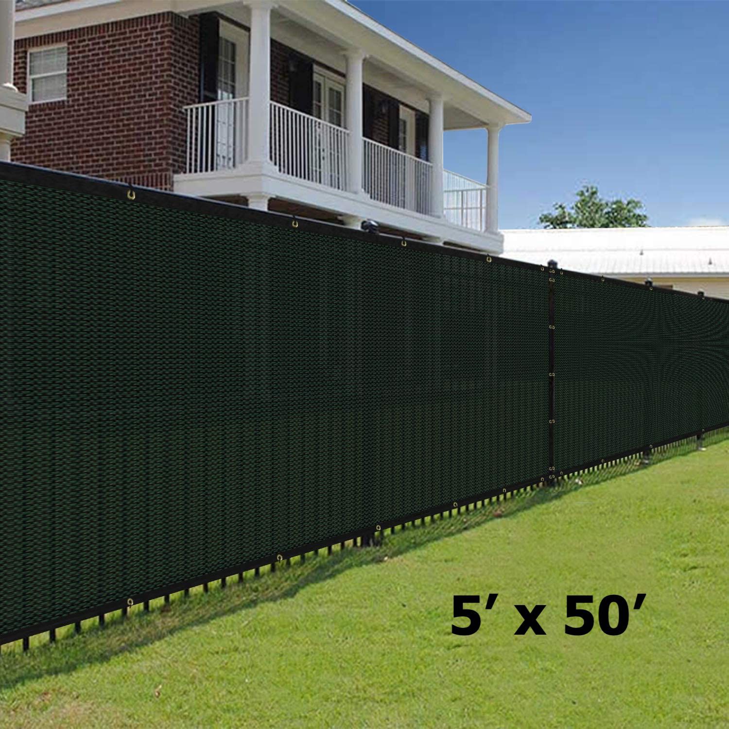 NEW 5’x50' Privacy Fence Wind Screen - DARK GREEN