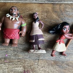 Moana Lot of 3 Figurines