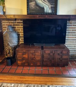 Lane Staccato Brutalist Mid Century Walnut Nightstands - Pair
