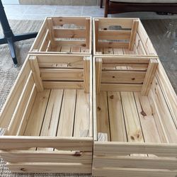 IKEA KNAGGLIG Pine Storage Boxes