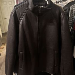 Calvin Klein Lamb skin Leather Jacket