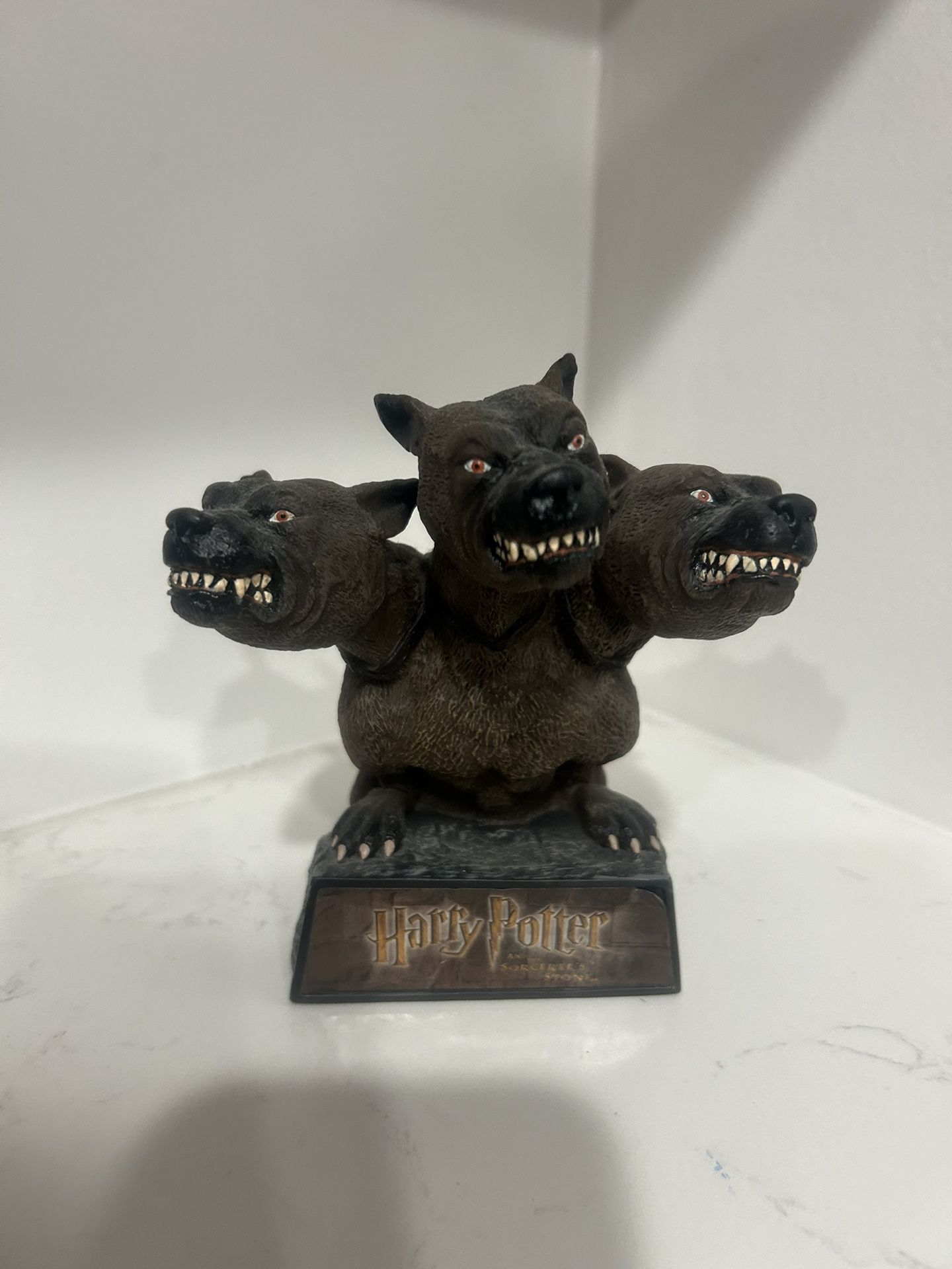 Harry Potter "Fluffy" 3 Headed Cerberus Dog Bobble Head Figure Warner Bros. RARE