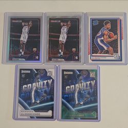 VJ Edgecombe Rookie (5) card lot $35 obo