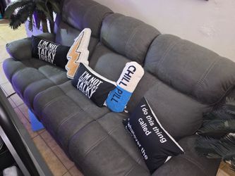 Dark Grey matching reclining couches