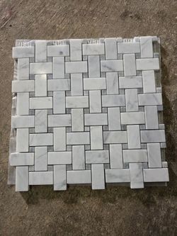 White Carrara Marble mosaic 12x12x3/8. 16pcs.