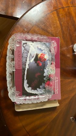 14” Rectangular Rose Platter