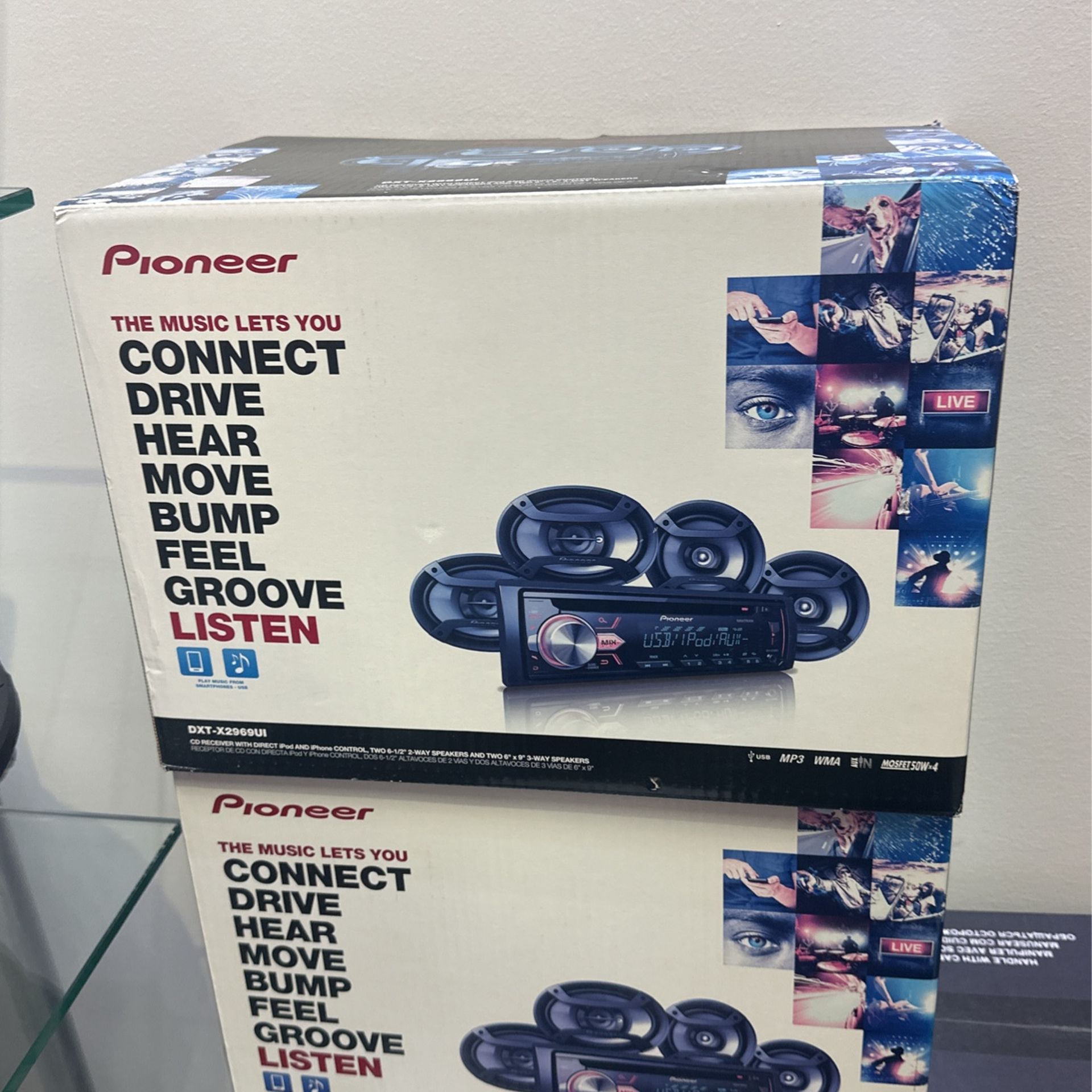 Pioneer DXT-X2969UI CD Player w/ Detachable Face & 4 Matching Speakers 6.5 6X9