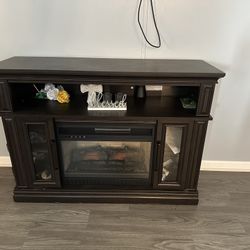 tv stand with fireplace 