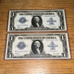 1923 $1 dollar bills read description