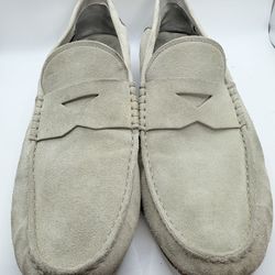 TOD'S suede loafers men's 9.5 beige