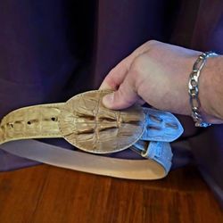 Ostrich Leather Western Belt