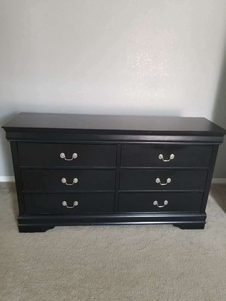 Black 6 drawer dresser