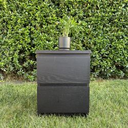 2-Drawer Black Chest