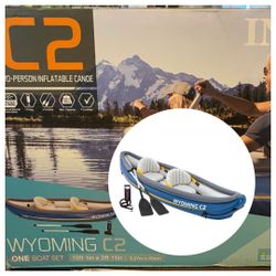 NEW Intex Wyoming C2 Inflatable Canoe / Tandem Kayak