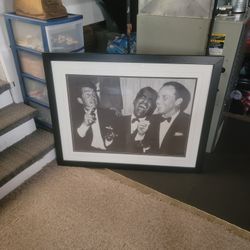 2 Very Large Framed And Matted Rat Pack Pictures 44x34  Both For 100