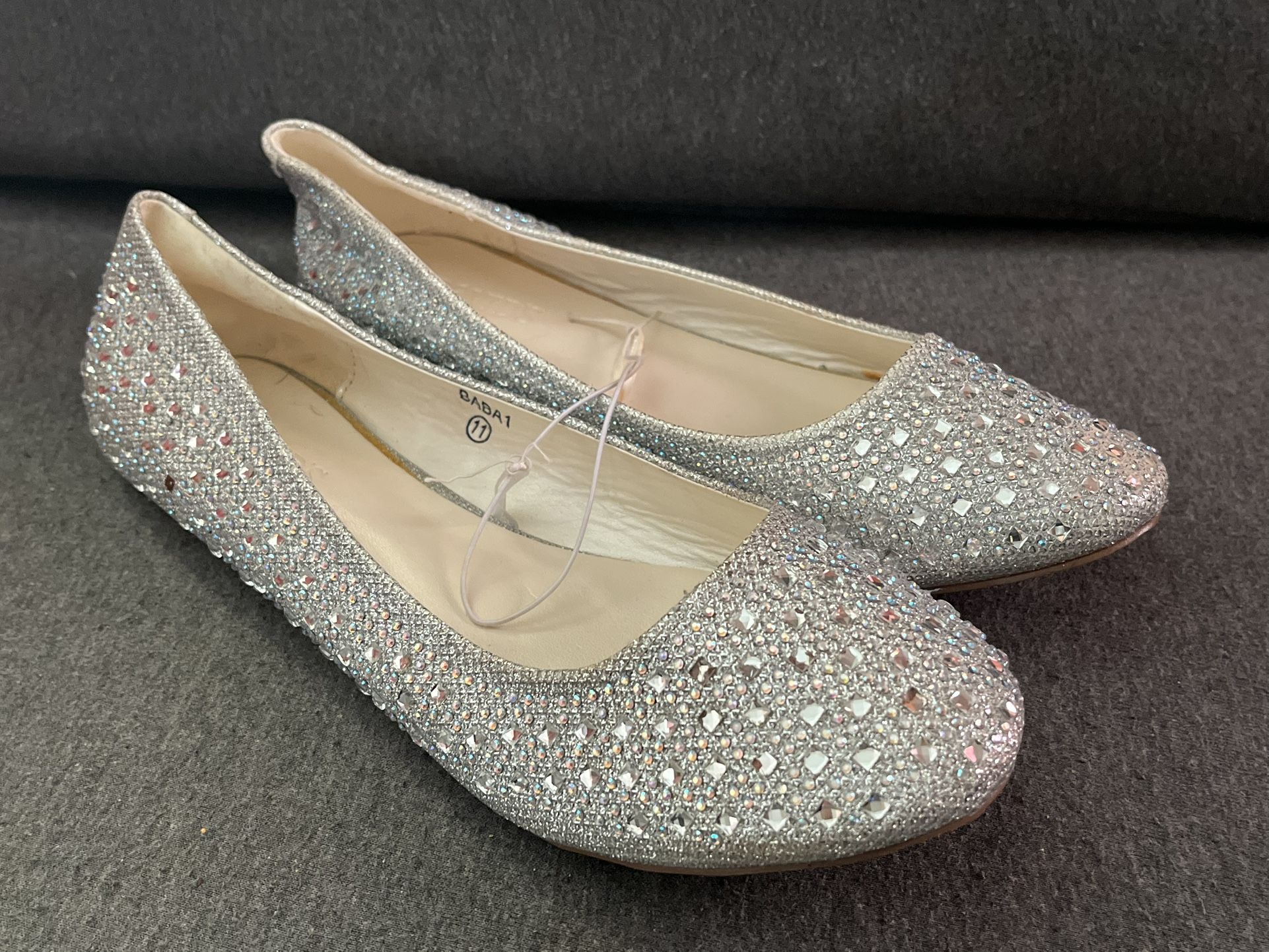 David’s Bridal Crystal Stone Flats