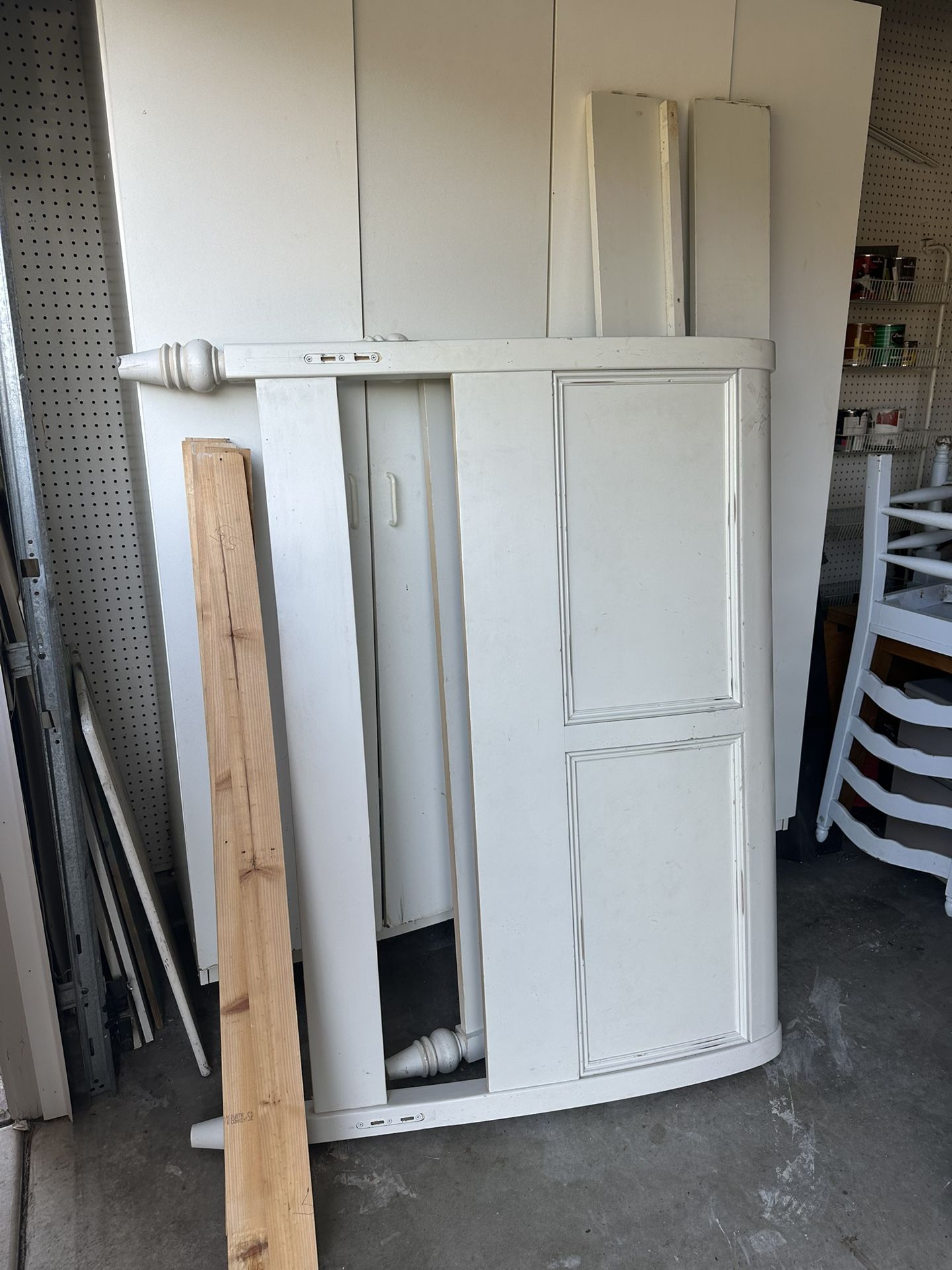Sleigh bed (FULL mattress Size) with matching Night Stand and Bunky board