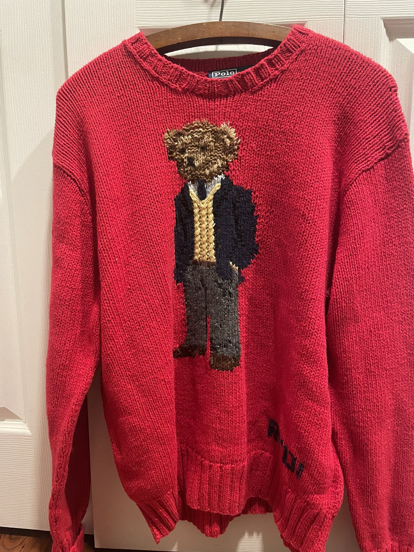 Vintage Ralph, Lauren Polo Teddy Bear Sweater With Tags.