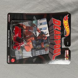 Hot Wheels Premium Pop Culture Red Deadpool Scooter Collectors 