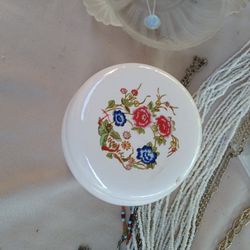 Ceramic Trinket Or Whatnot Round Box