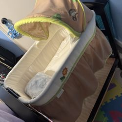 Baby Bassinet Crib Infant Bed Furniture Wood Child Kid 