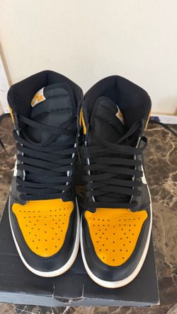 Nike Air Jordan 1 High OG “Taxi” 555088-711 Men Size 10.5 Yellow Black