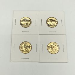 Gold Plated Buffalo Nickels
