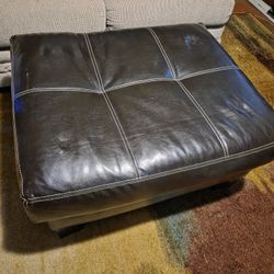 Free Leather Ottoman 