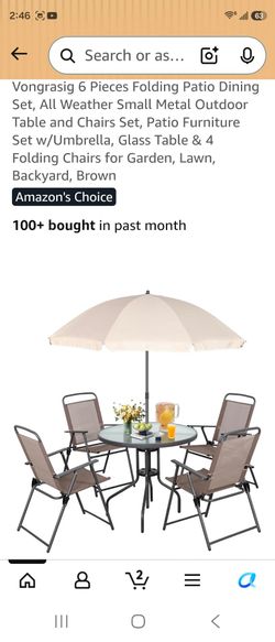 6pc folding dining set