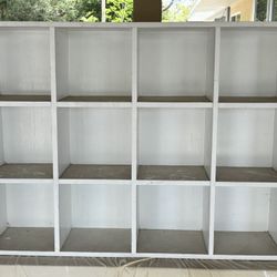 White Wood Cube Storage
