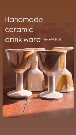 Handmade Ceramic Drinkware- $30 Each