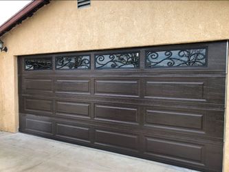 Double Garage Door with Decorative Windows