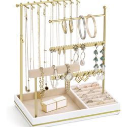 Jewelry Organizer Stand Necklace Earrings Bracelet Holder,