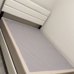 Queen Bed With Box Spring - 2 Bed Frames With Box Springs - Sold Separately