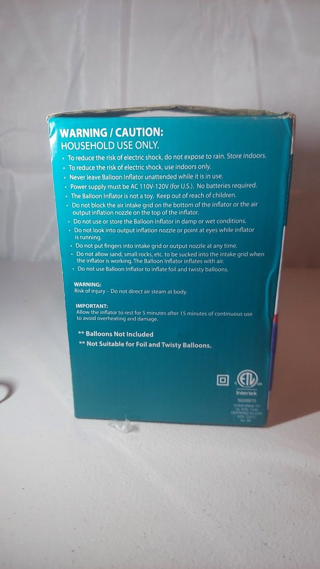 7" Blue Electric Balloon Inflator – Way To Celebrate (Missing Extendable Tip)