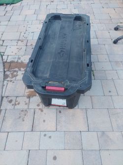 Husky Heavy-Duty Plastic Storage Tote with Lid