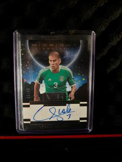 Carlos Salcido Panini Noir Midnight Signatures Auto Card