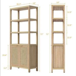 BRAND NEW IN BOX SET OF 2 BOOKCASE