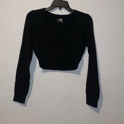 Black Cropped Sweater