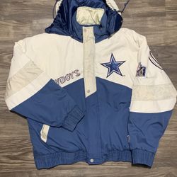 Vintage Throwback Dallas Cowboys Pro Player GRAFFITTI Jacket With Hoodie *RARE!*