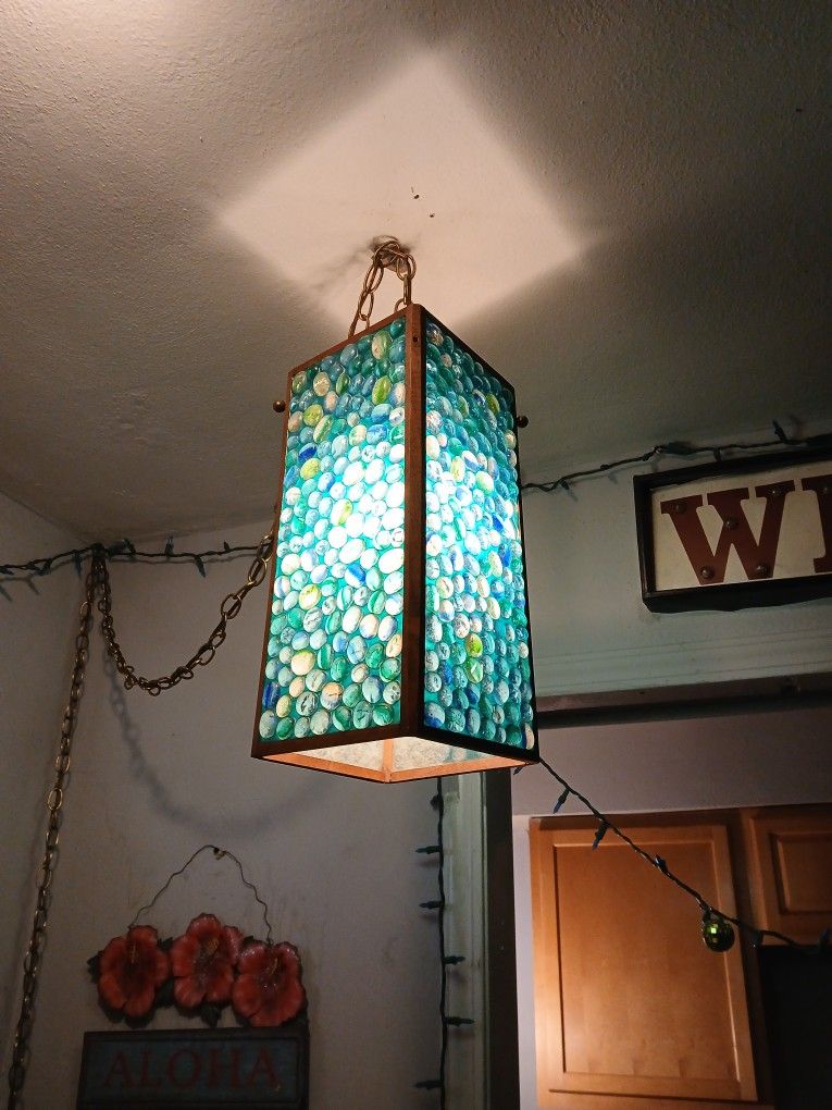 Antique, MOSAIC hanging Lamp.