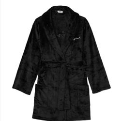 PINK Victoria's Secret Black plush robe