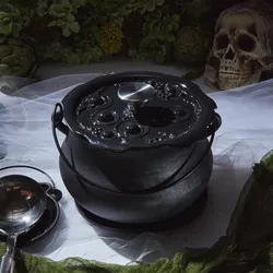 Smith Clark 4 Quart Cast Iron Cauldron Pot Black 'Bubbling' Lid